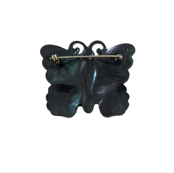 Vintage Navajo Copper Butterfly Pin Brooch - Picture 2 of 3